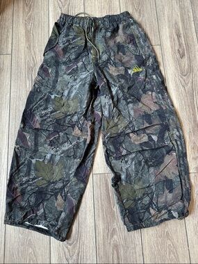 Adidas Originals Camo Q1 Pants Super Baggy JNCO Style Elastic Waist Mens S New